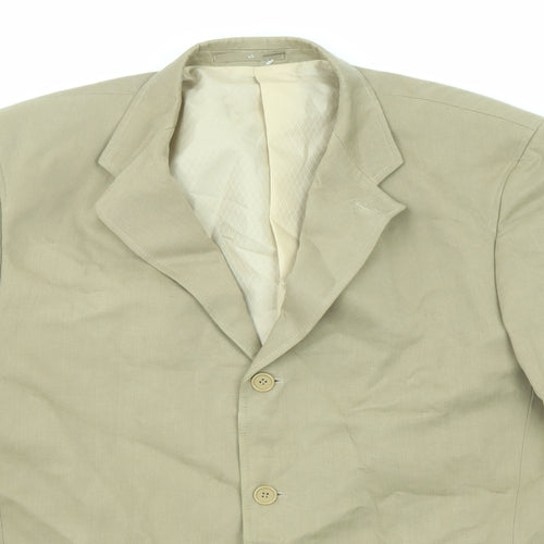 Kartell Mens Beige Cotton Jacket Suit Jacket Size 44 Regular