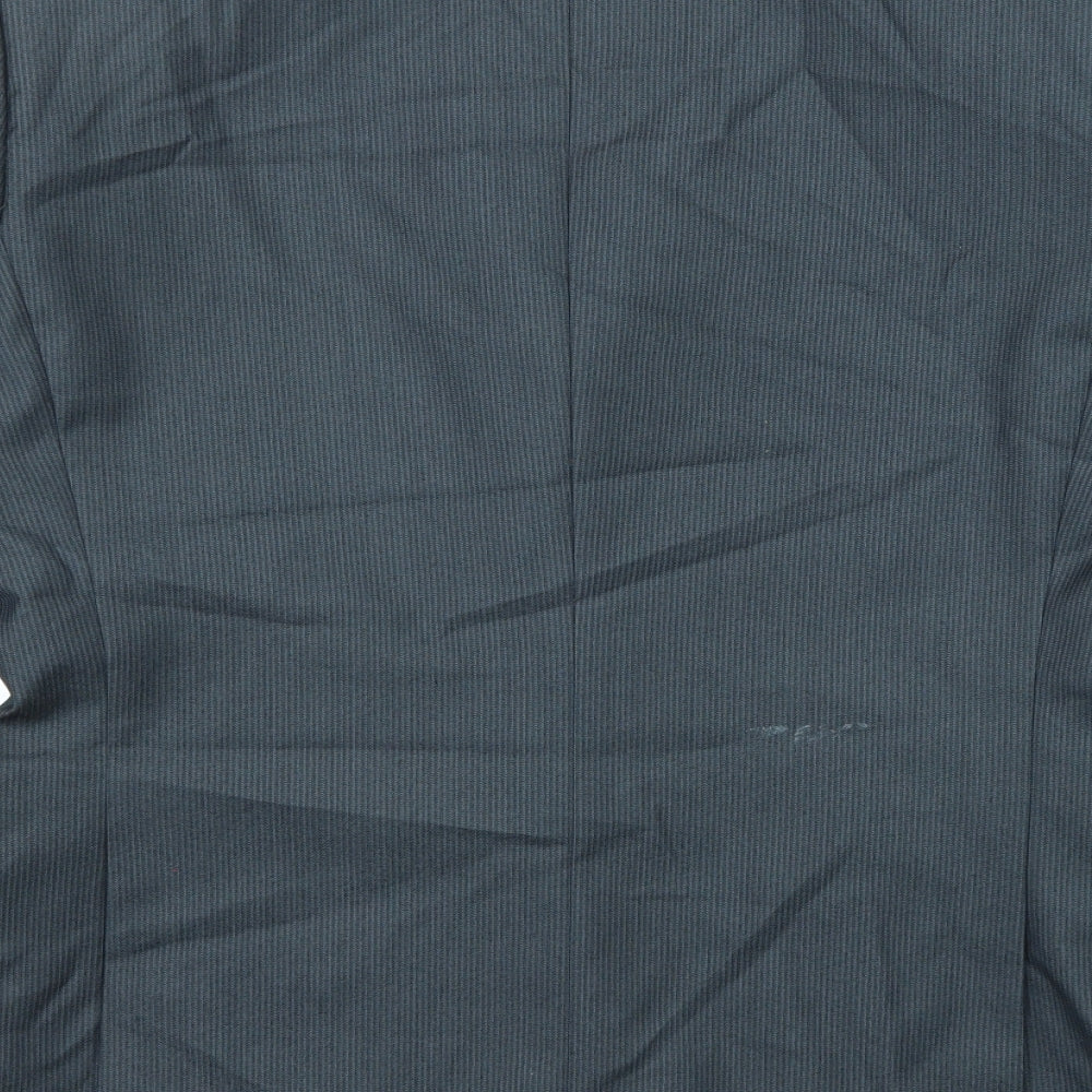 Marks and Spencer Mens Grey Striped Polyester Jacket Suit Jacket Size 4XL Regular