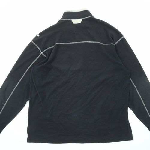 Columbia Mens Black Polyester Henley Sweatshirt Size XL
