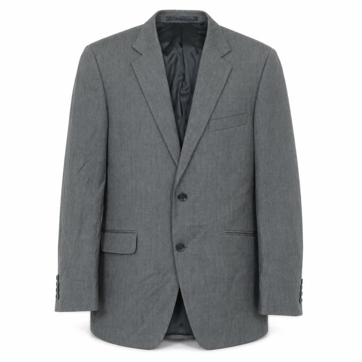 Terry de Havilland Mens Grey Polyester Jacket Suit Jacket Size 42 Regular