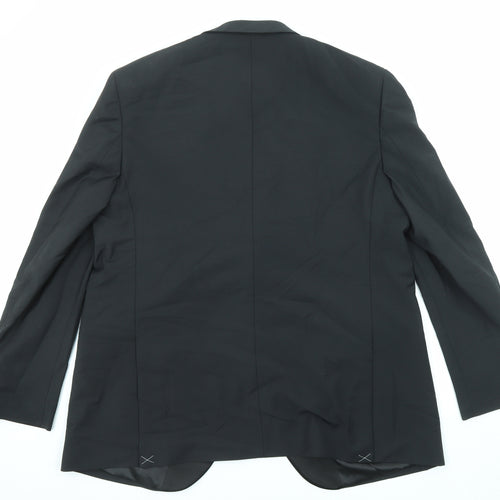 Marks and Spencer Mens Black Wool Jacket Suit Jacket Size 48 Regular