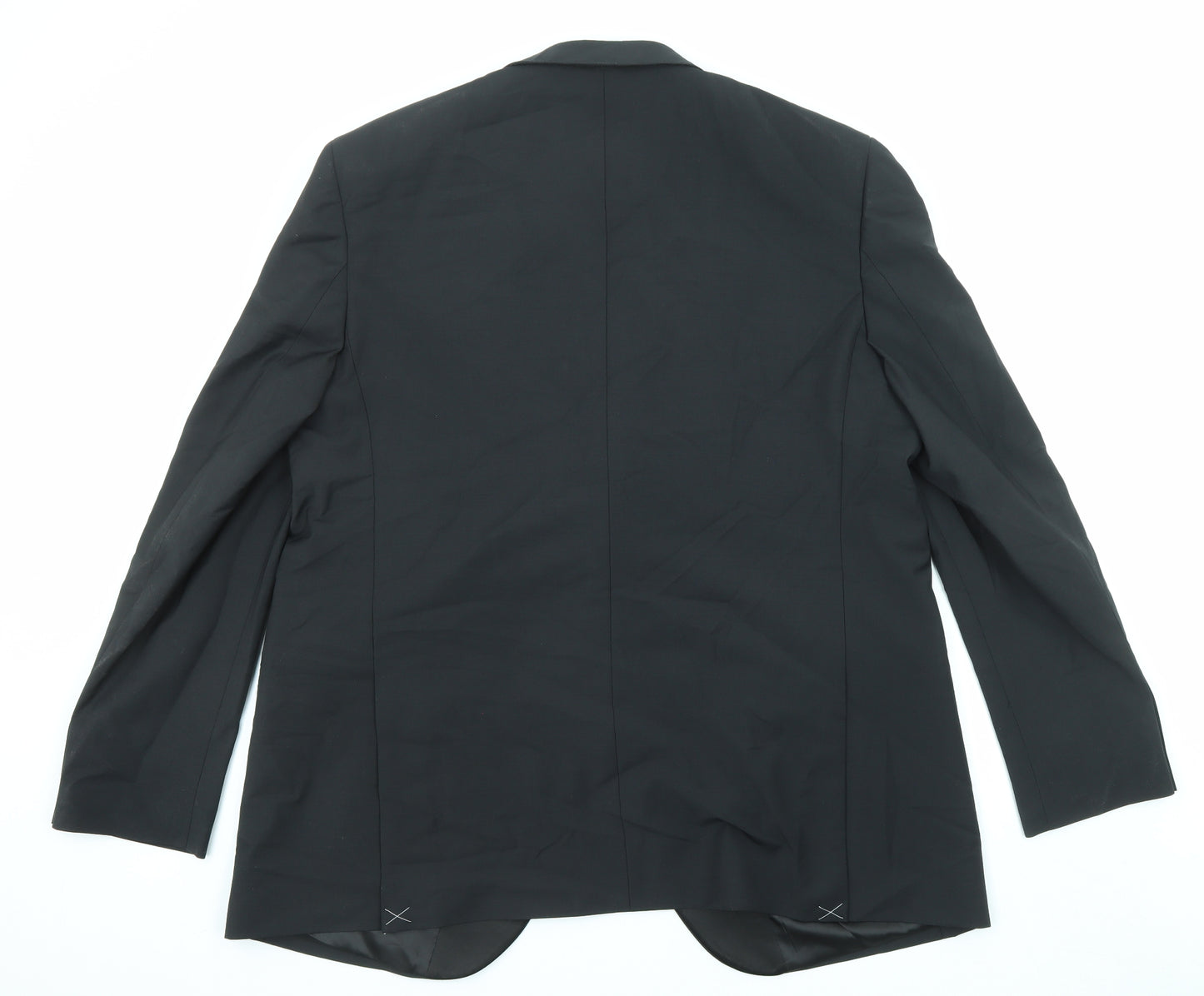 Marks and Spencer Mens Black Wool Jacket Suit Jacket Size 48 Regular