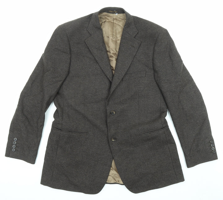 Marks and Spencer Mens Brown Wool Jacket Suit Jacket Size 40 Regular
