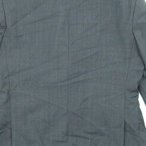 Racing Green Mens Grey Wool Jacket Suit Jacket Size 38 Regular