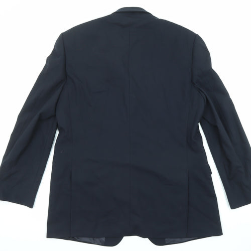 Marks and Spencer Mens Blue Wool Jacket Suit Jacket Size 42 Regular