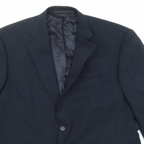 Marks and Spencer Mens Blue Wool Jacket Suit Jacket Size 42 Regular