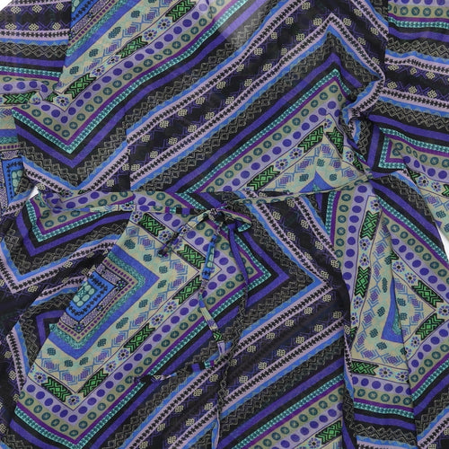 Per Una Womens Multicoloured Geometric Polyester A-Line Size 14 V-Neck Pullover