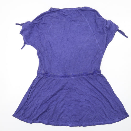 Desigual Womens Blue Cotton A-Line Size S Round Neck Pullover