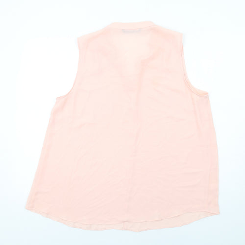 Bonmarché Womens Pink Polyester Basic Blouse Size 18 V-Neck