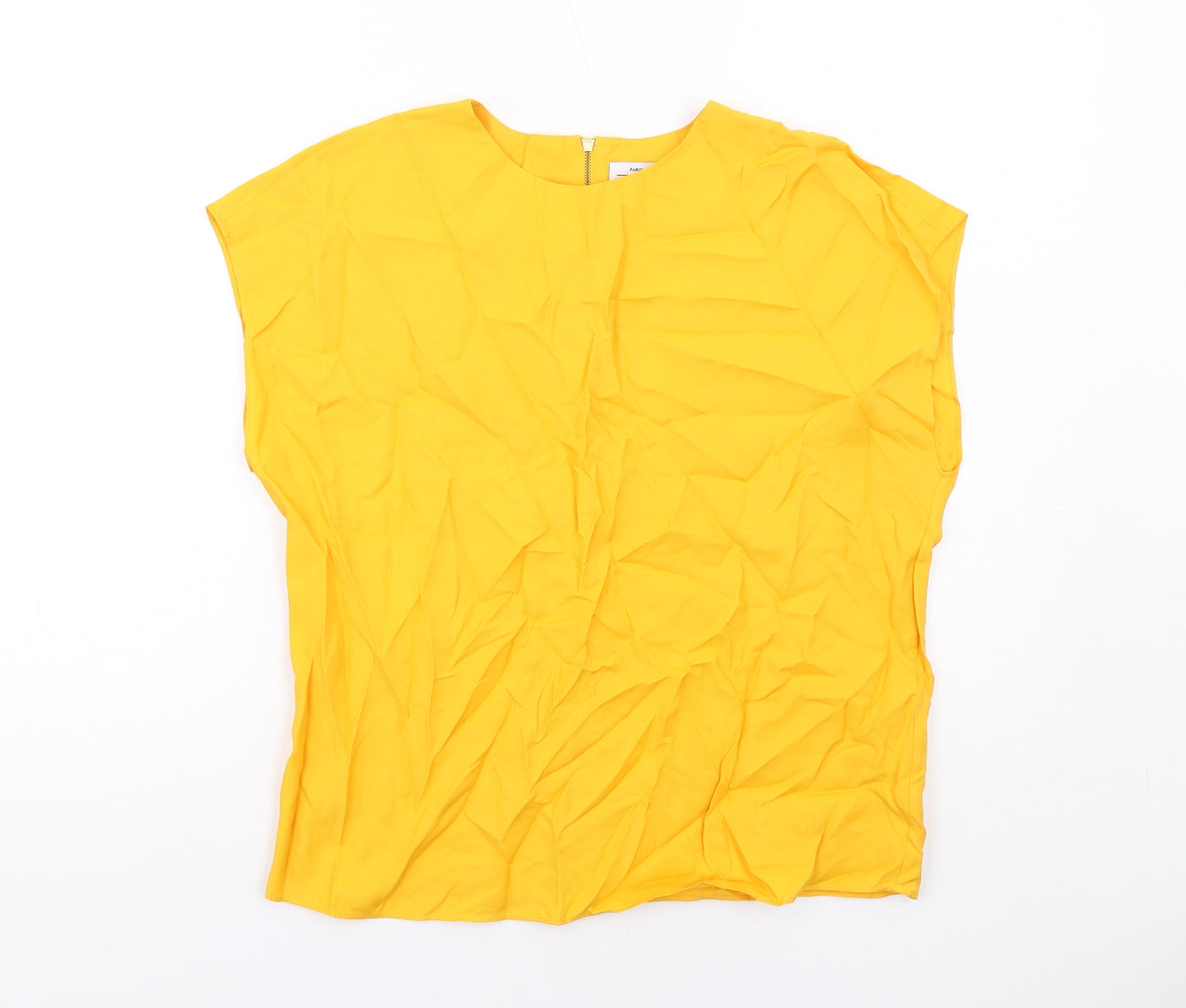 & Other Stories Womens Orange Viscose Basic Blouse Size 8 Round Neck