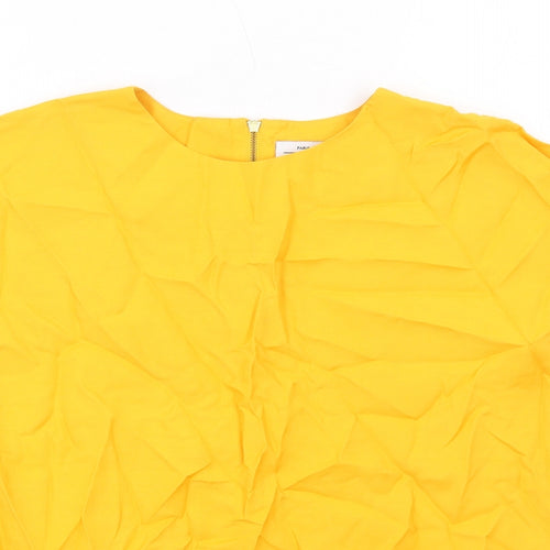 & Other Stories Womens Orange Viscose Basic Blouse Size 8 Round Neck
