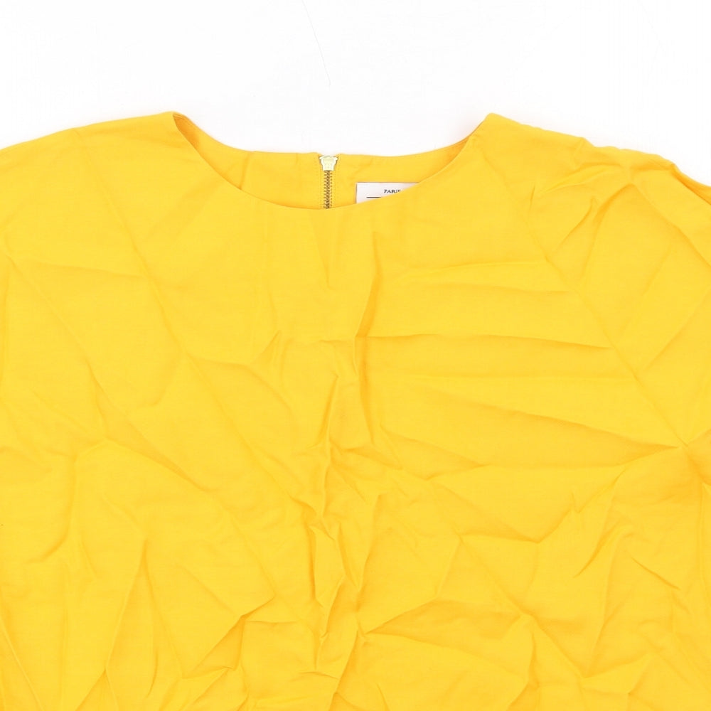 & Other Stories Womens Orange Viscose Basic Blouse Size 8 Round Neck