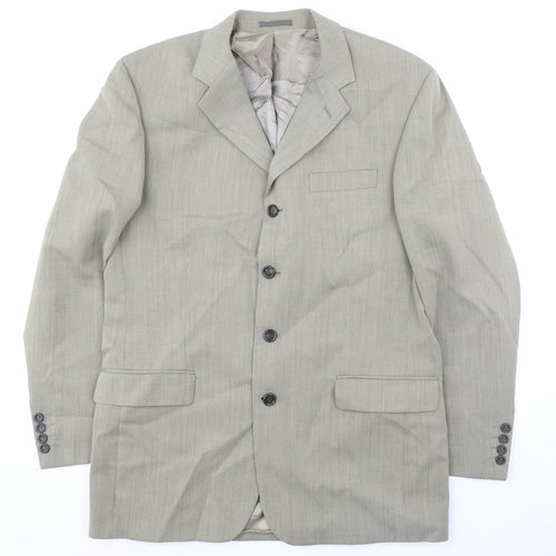 Gibson Mens Beige Polyester Jacket Suit Jacket Size 40 Regular