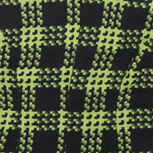 Simon Jeffery Womens Green Geometric Jacket Size 12 Button