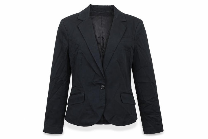 Mango Womens Black Jacket Blazer Size 10 Button