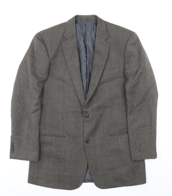 Skopes Mens Grey Polyester Jacket Suit Jacket Size 38 Regular