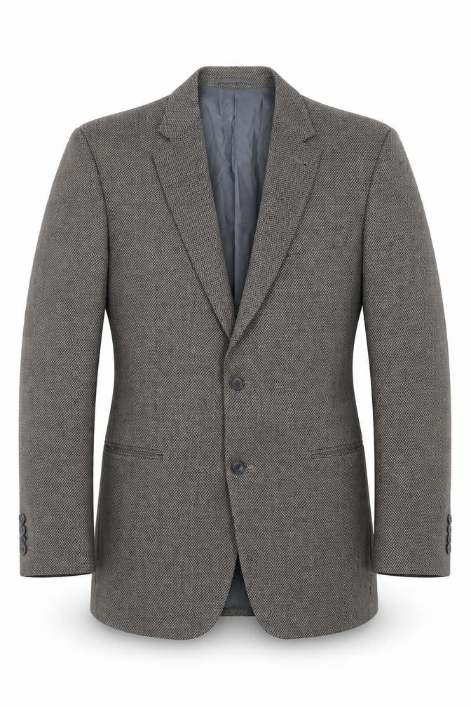 Front view of Skopes men’s grey polyester jacket suit jacket, size 38, regular
