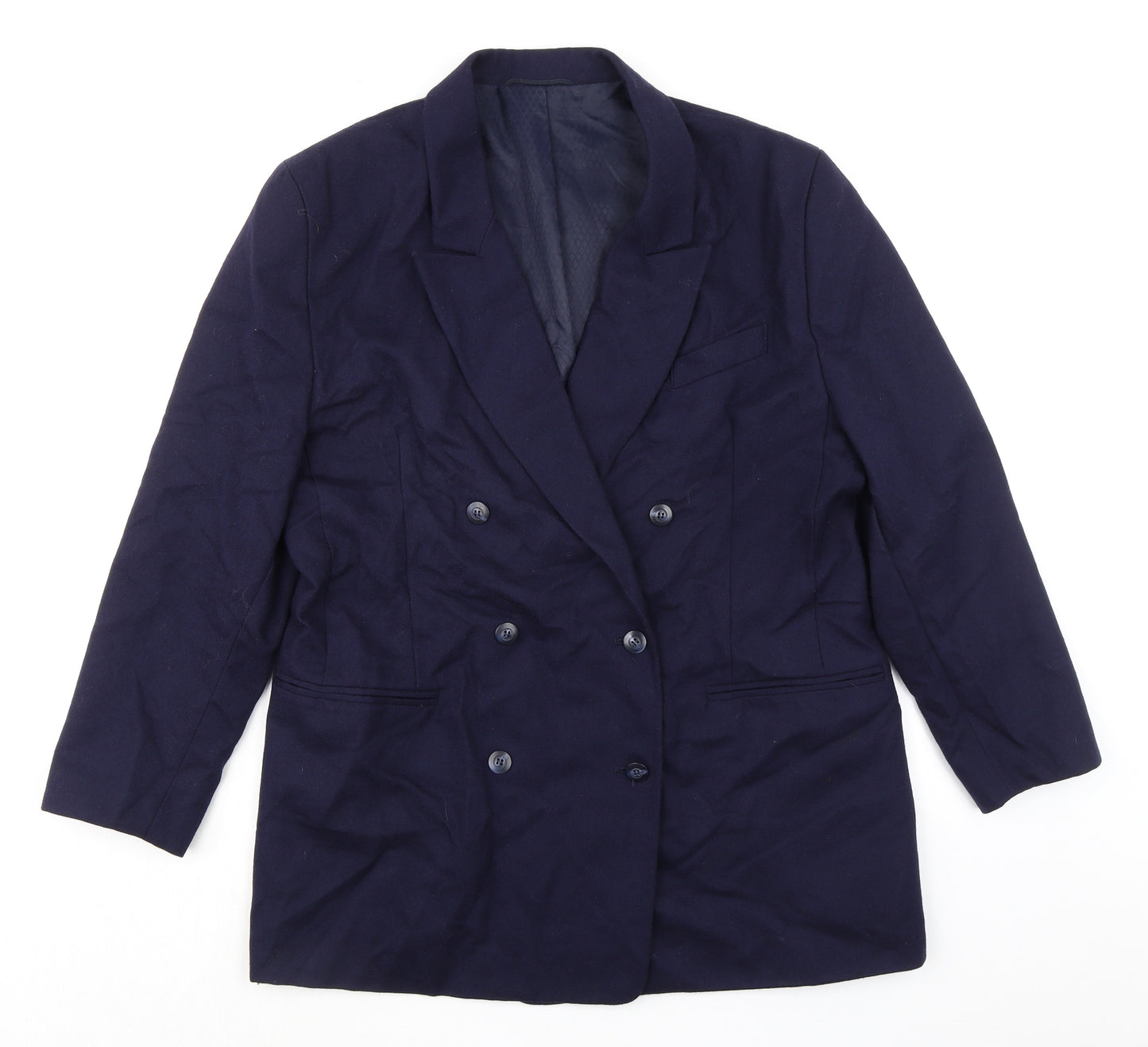 St Michael Womens Blue Jacket Blazer Size 18 Button
