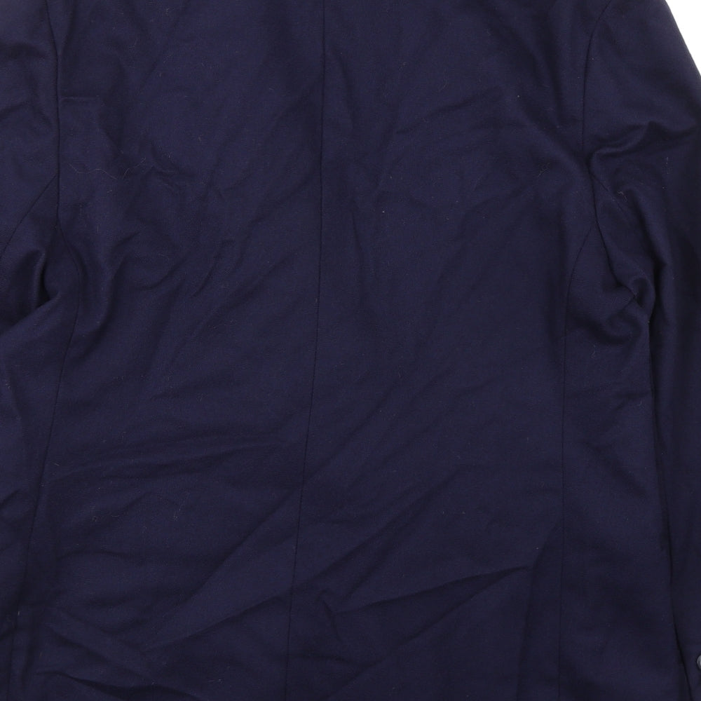 St Michael Womens Blue Jacket Blazer Size 18 Button