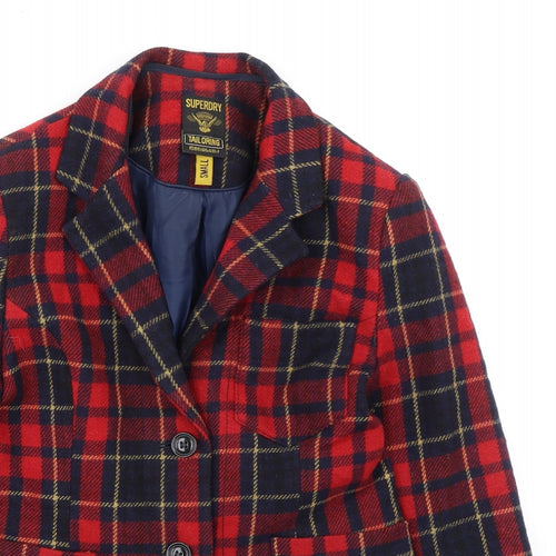 Superdry Womens Multicoloured Geometric Jacket Blazer Size S Button