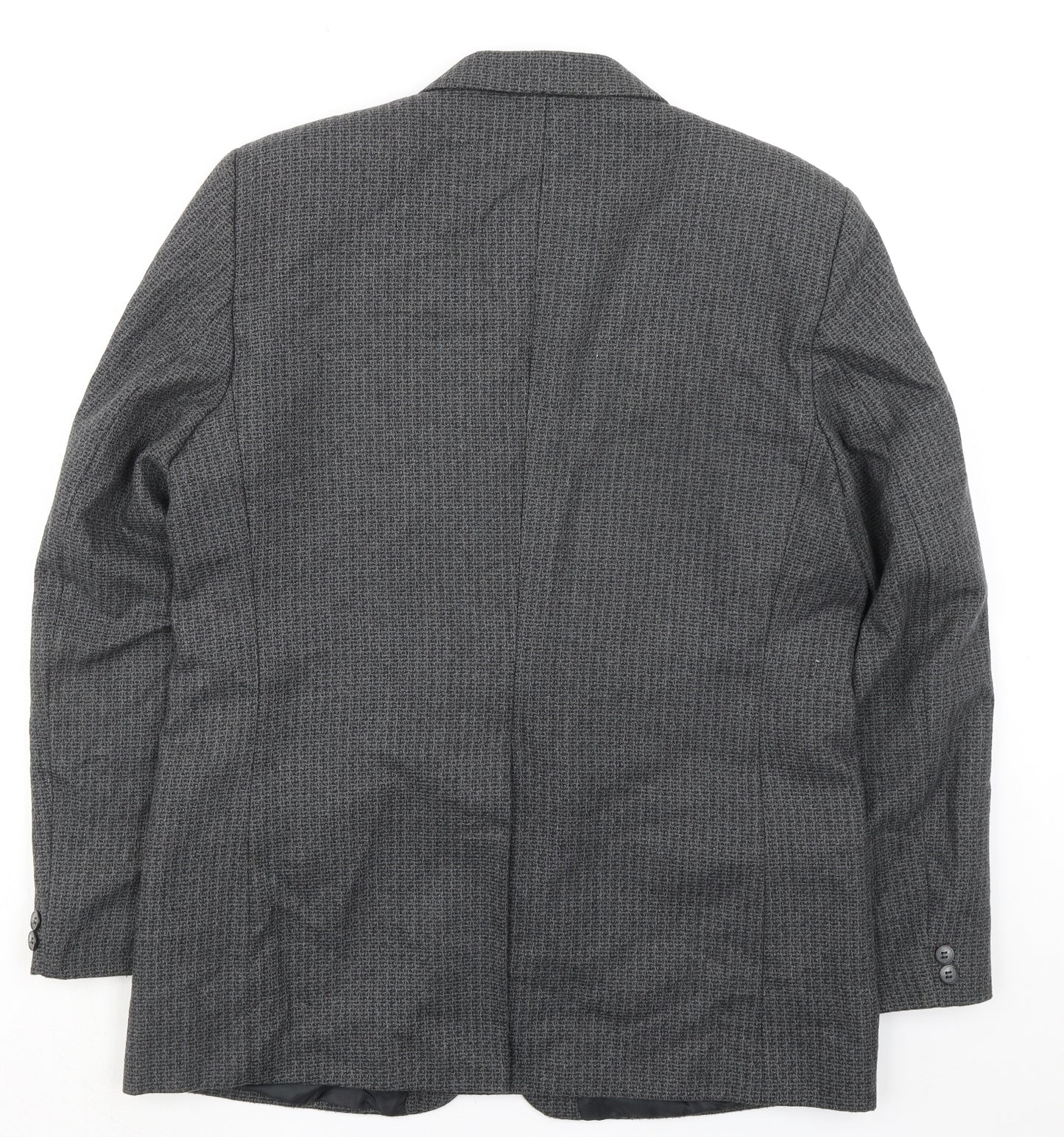 Classic Mens Grey Polyester Jacket Suit Jacket Size 42 Regular