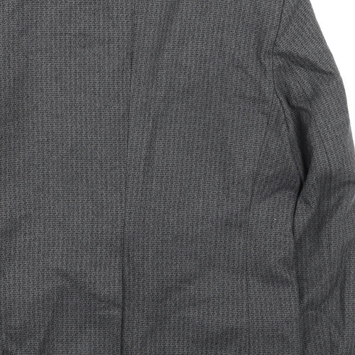 Classic Mens Grey Polyester Jacket Suit Jacket Size 42 Regular
