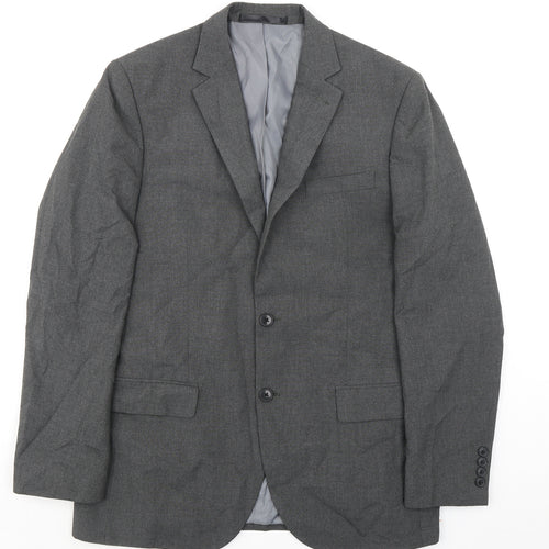 Marks and Spencer Mens Grey Polyester Jacket Suit Jacket Size 40 Regular
