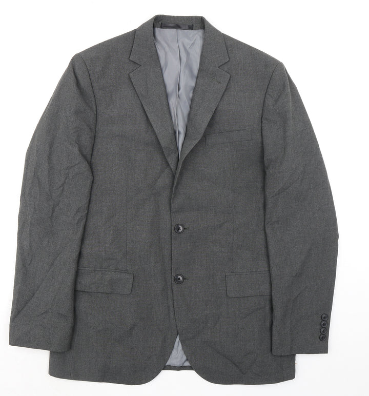 Marks and Spencer Mens Grey Polyester Jacket Suit Jacket Size 40 Regular