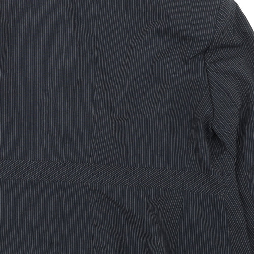 Florence+Fred Womens Black Striped Jacket Blazer Size 18 Button