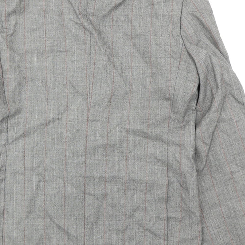 Konen Mens Grey Striped Wool Jacket Suit Jacket Size 40 Regular