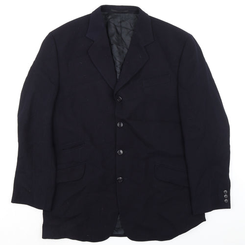 GB company Mens Blue Wool Jacket Suit Jacket Size 42 Regular