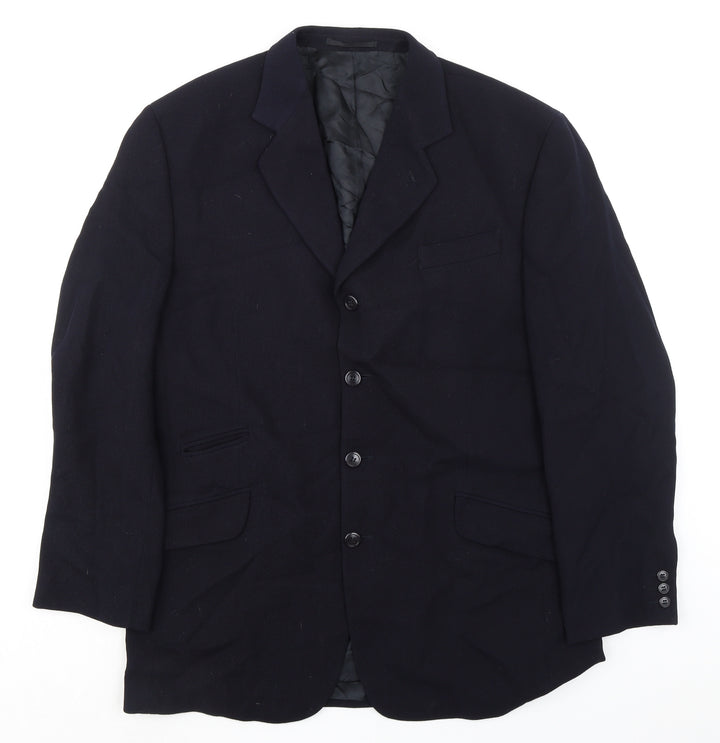 GB company Mens Blue Wool Jacket Suit Jacket Size 42 Regular