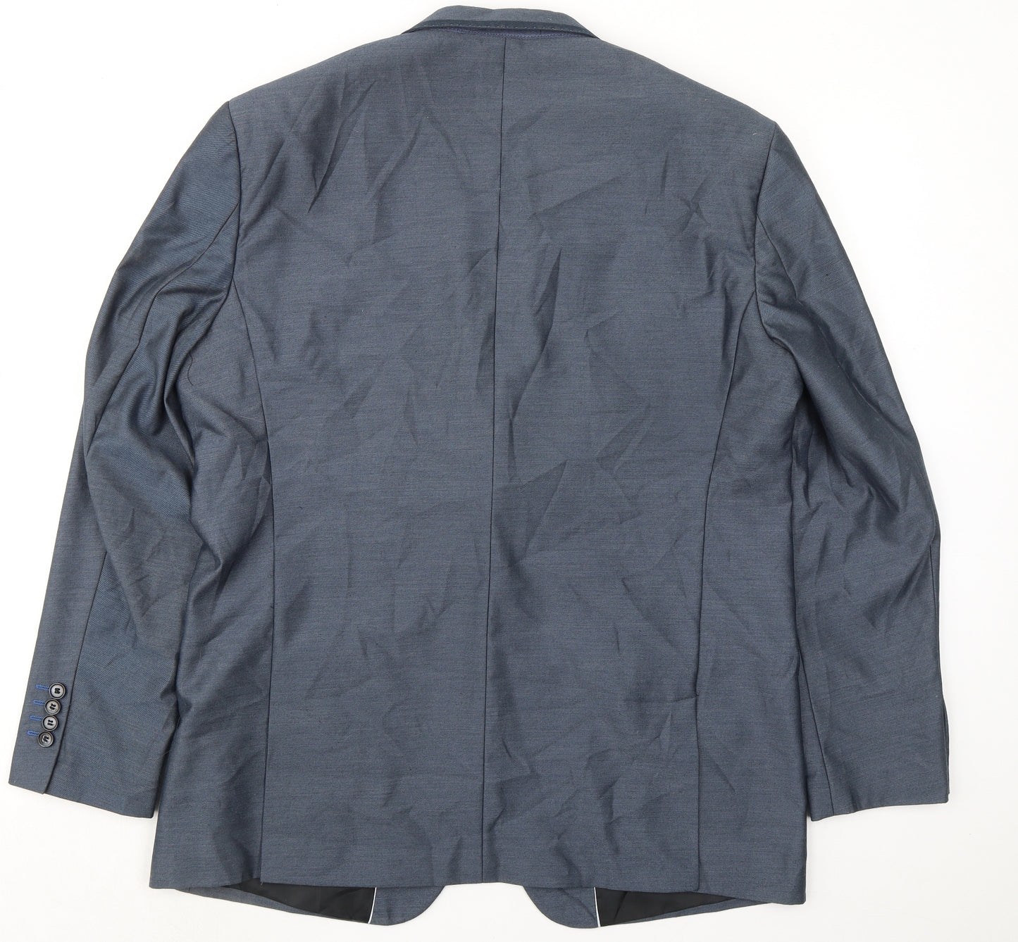 Vouet Homme Mens Blue Polyester Jacket Suit Jacket Size 46 Regular