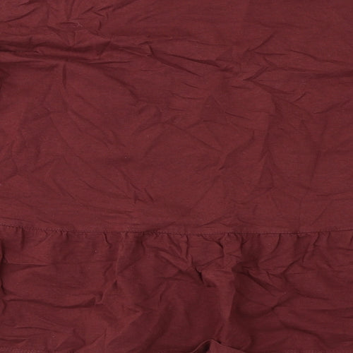 NEXT Womens Brown 100% Cotton Basic Blouse Size 20 Boat Neck - Broderie Anglaise