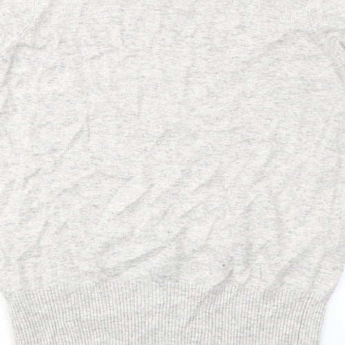 Marks and Spencer Womens Grey Boat Neck Viscose Pullover Jumper Size 12