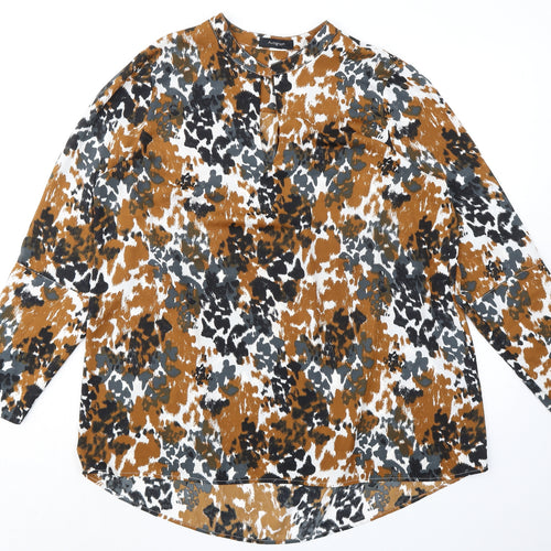 Autograph Womens Multicoloured Geometric Polyester Basic Blouse Size 16 Round Neck
