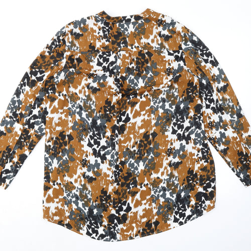 Autograph Womens Multicoloured Geometric Polyester Basic Blouse Size 16 Round Neck