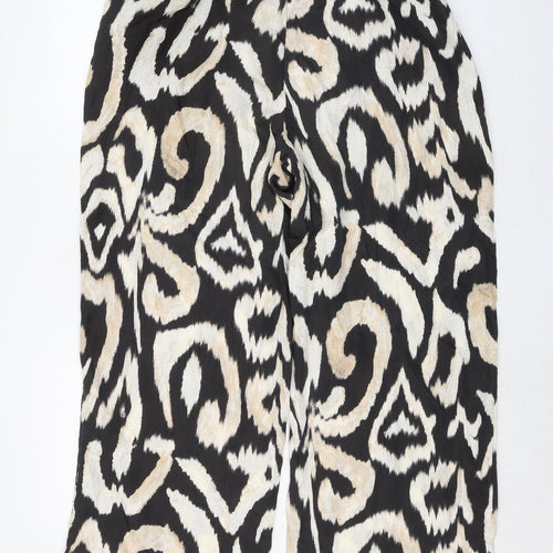 H&M Womens Multicoloured Geometric Polyester Trousers Size XL L29 in Regular Drawstring
