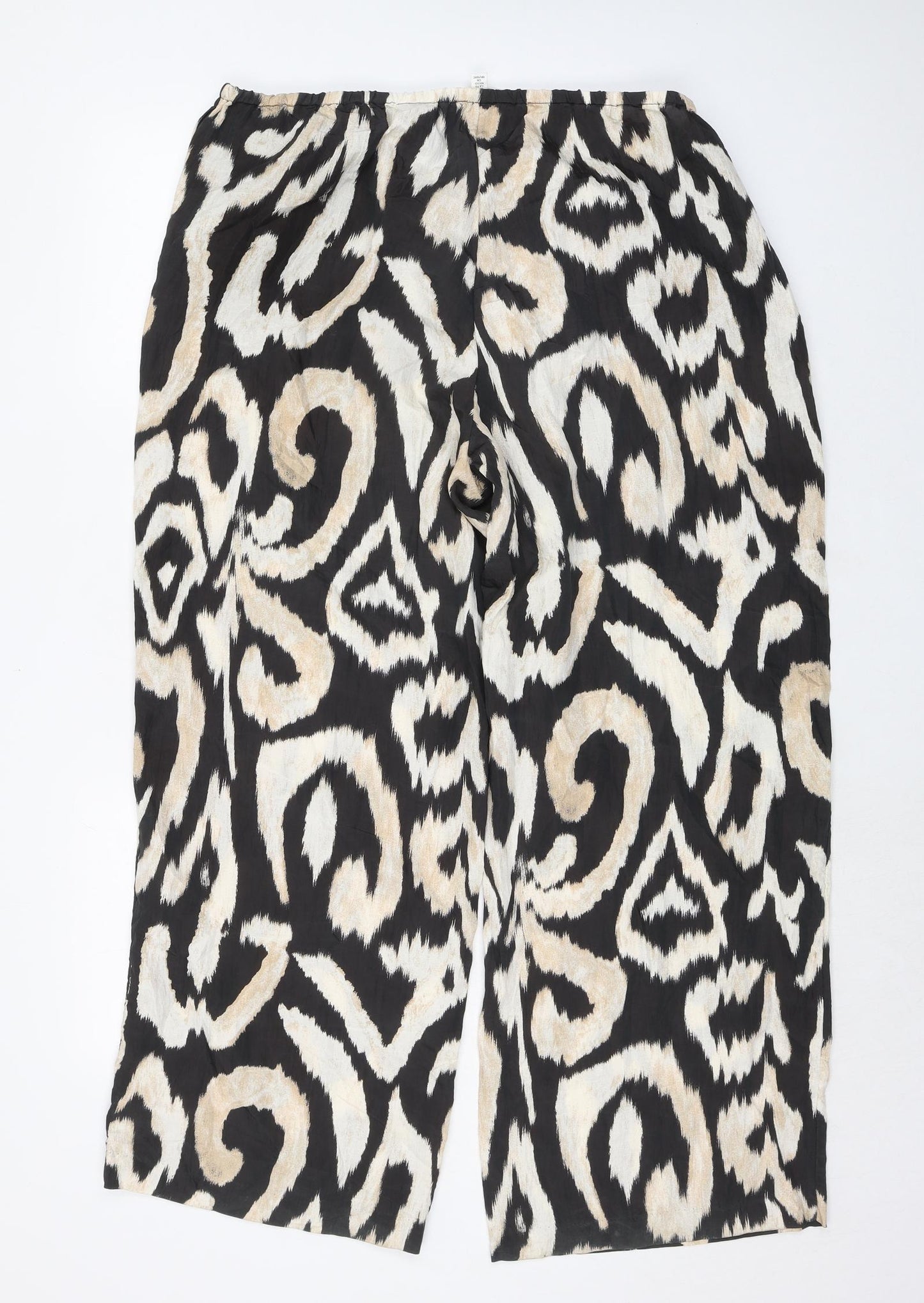 H&M Womens Multicoloured Geometric Polyester Trousers Size XL L29 in Regular Drawstring