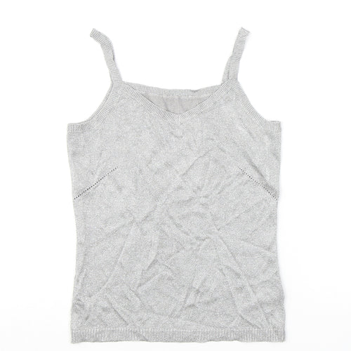 NEXT Womens Silver Viscose Camisole Tank Size 12 V-Neck