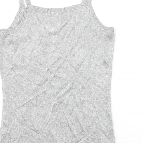 NEXT Womens Silver Viscose Camisole Tank Size 12 V-Neck
