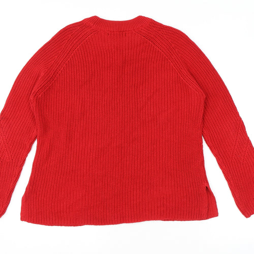 Target Womens Red Round Neck Cotton Pullover Jumper Size S