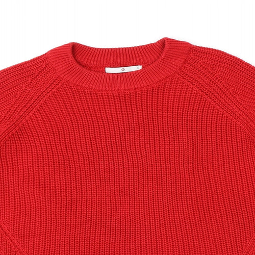 Target Womens Red Round Neck Cotton Pullover Jumper Size S