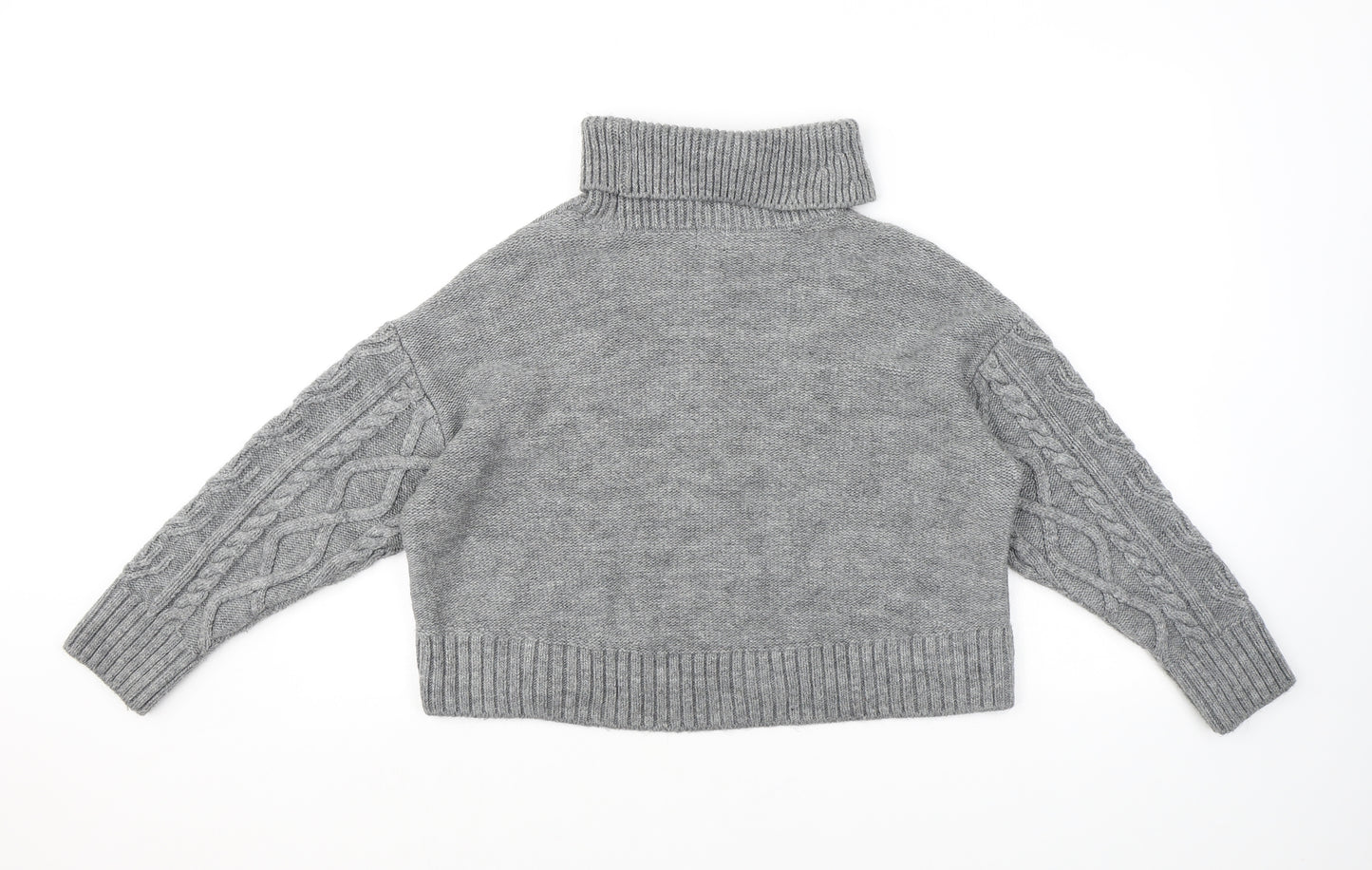 River Island Womens Grey Roll Neck Acrylic Pullover Jumper Size S