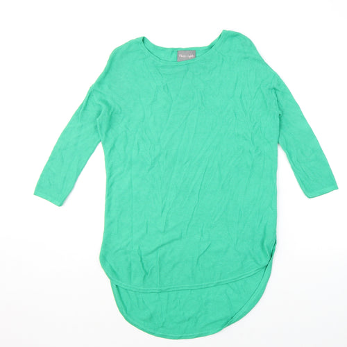 Phase Eight Womens Green Crew Neck Viscose Pullover Jumper Size XS
