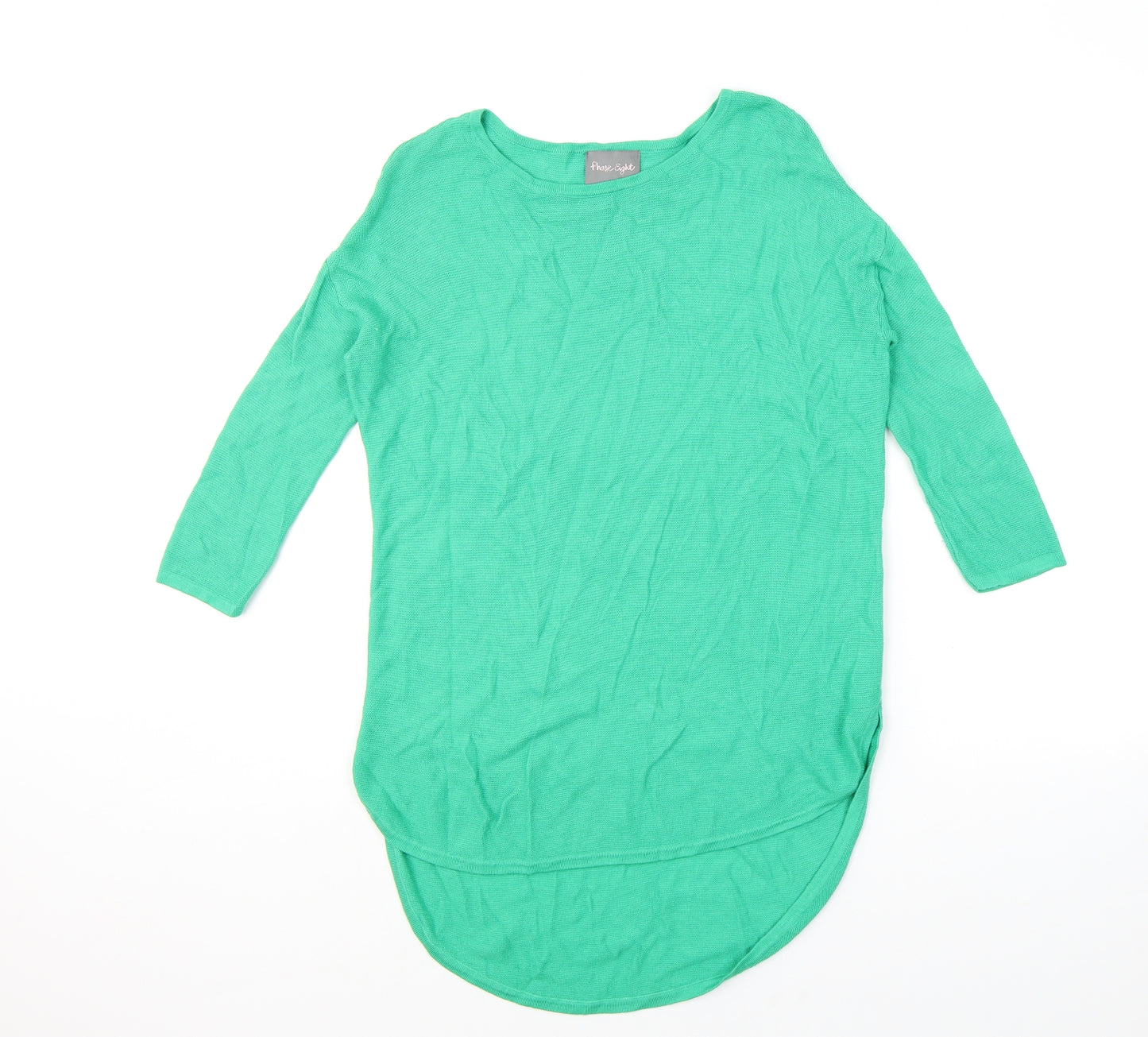 Phase Eight Womens Green Crew Neck Viscose Pullover Jumper Size XS