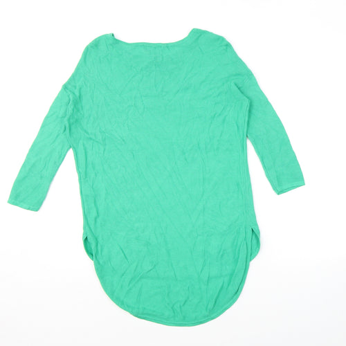 Phase Eight Womens Green Crew Neck Viscose Pullover Jumper Size XS