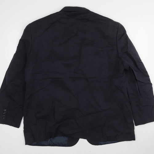 Marks and Spencer Mens Blue Linen Jacket Suit Jacket Size 46 Regular