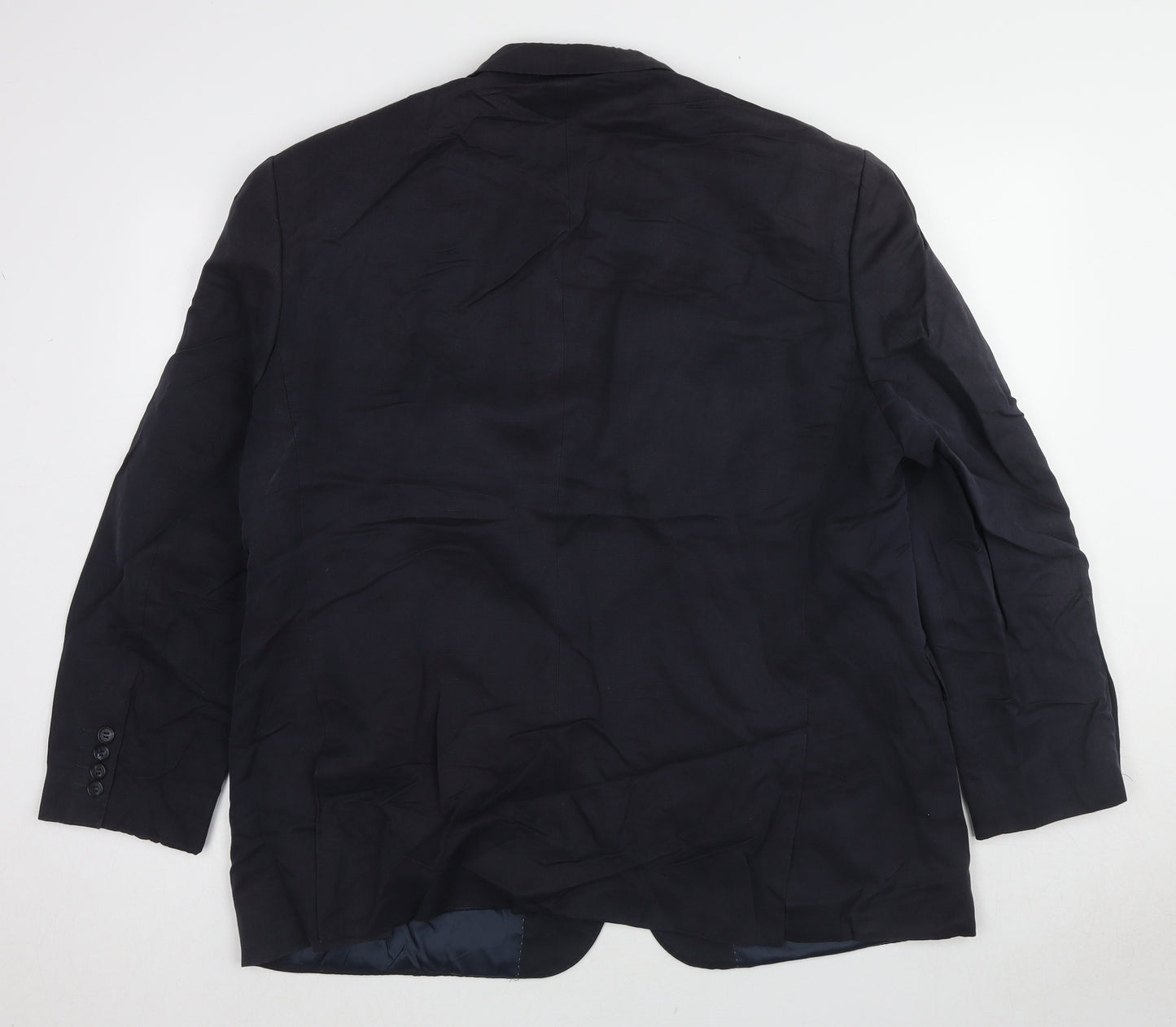 Marks and Spencer Mens Blue Linen Jacket Suit Jacket Size 46 Regular