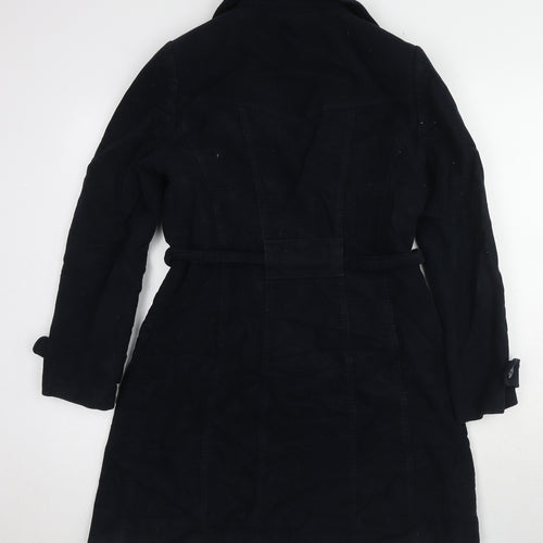 Per Una Womens Blue Overcoat Coat Size 10 Button